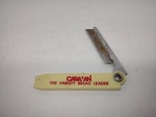 Vintage Advertising Straight Edge Shaving Folding Pocket Razor Caravan Bread Co