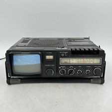 Hitachi K-50L TV Radio Cassette Recorder With Monitor Vintage Tech PROP