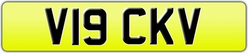 Vick vicky number plate - v,