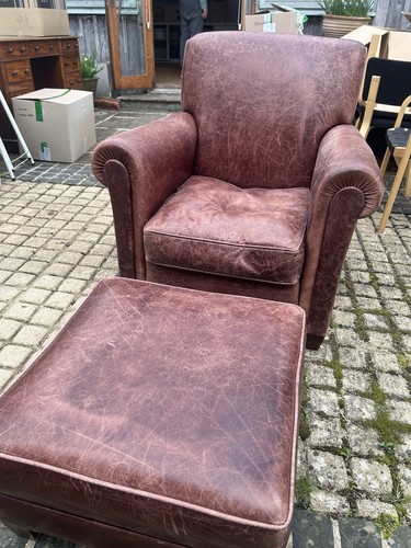 Conran leather armchair - armchair, and