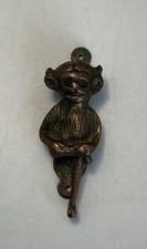 Vintage Small Lincoln Imp Pixie Cast Brass Door Knocker 8.7cm