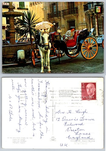 Malaga spain postcard - malaga, plaza