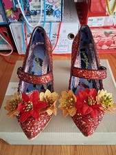 Irregular Choice "Jolly Holly" Christmas Shoes Size 3 EU 36 Brand New