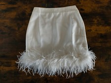 Warehouse Feather Trim Ivory