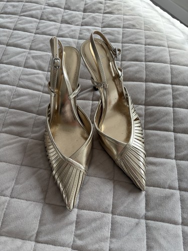 Woman zara gold sling back - zara,