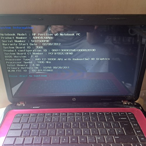 1327sa notebook for - g6, g6-