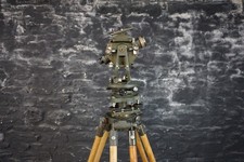 Vintage Military Theodolite with Matching Tripod by E R Watts ~ 1945 WW2 Issued