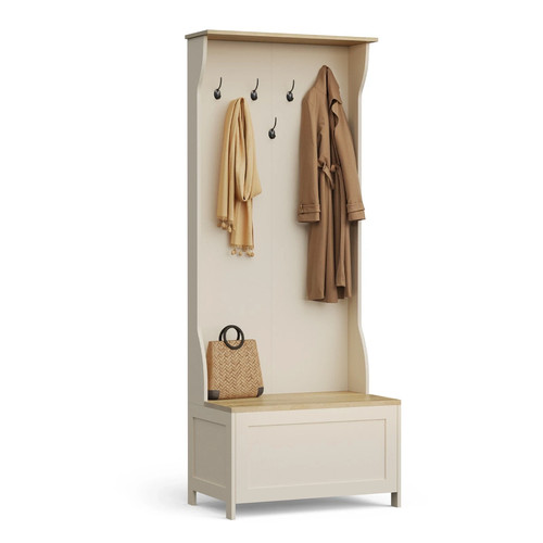 Cream coat stand - coat, shoe