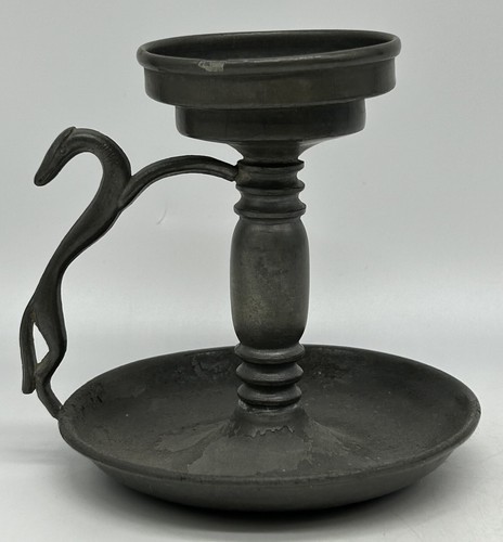Pewter candleholder greyhound - candleholder,