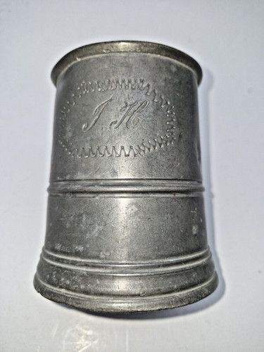 Antique pewter drinking - pewter,