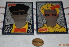 Pair Vintage 1980's Budweiser Ice Cool Bar Mirrors  plus brass beer pump clip.