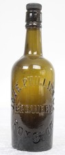Vintage J.&J.E.Phillips Brewery Royston 10" Glass Beer Bottle *Bruised* FREEPOST