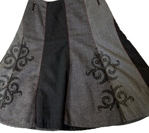 Wool blend panelled line - wool,