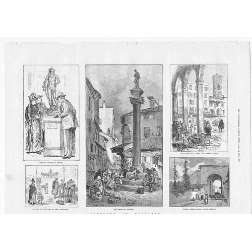 Florence scenes mercato - scenes;,