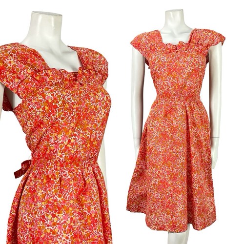 Vtg 60s red - vtg, ditsy