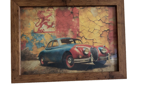 Classic cuban car framed - classic,