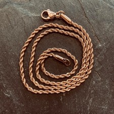 2mm Rose Gold Rope Chain |