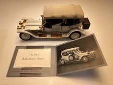 FRANKLIN MINT Scale 1-24  1911 ROLLS ROYCE TOURER (White) Diecast Model mint