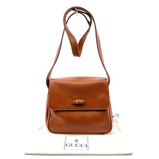 Gucci Crossbody Bag Shoulder bag Bamboo Camel Authentic 310T335