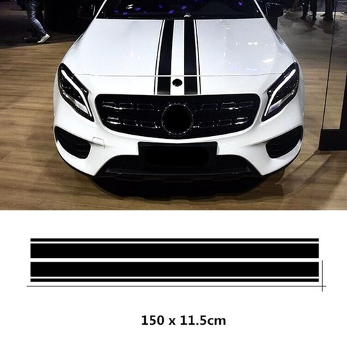 Hood stripes custom bar - custom, black