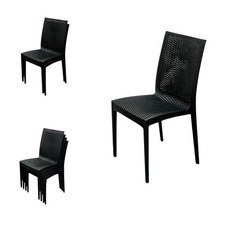 Black Rattan Garden Chairs