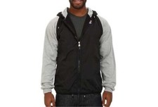 NEW MEN'S M L XL $124 K-WAY CLAUDE REMIX 1 HOODED JACKET IN  BLACK / GRAY