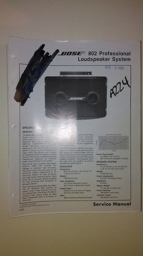 Bose 802 service - , manual