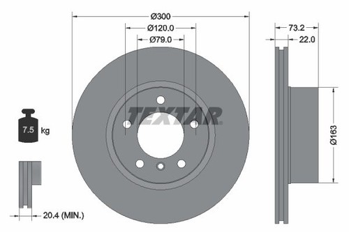 Brake disc textar 92238505 - textar, for