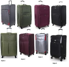 X Large 32" Inch 4 Wheel Suitcase Soft Shell Lightweight Expandable Suitcase Bag