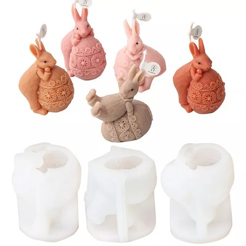 Silicone rabbit egg candle - silicone,