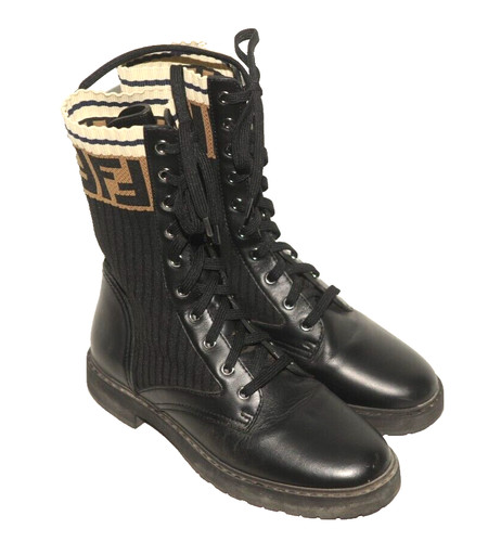 Fendi roma black leather - black,