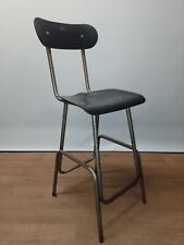 Vintage Industrial Tansad Factory Machinist Engineers Draughtsman's Chair Stool