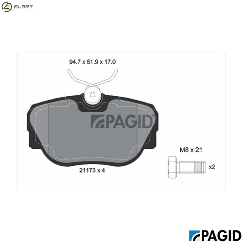 Brake pad set disc - pad,
