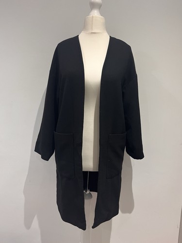 Basic black longline oversized - black,