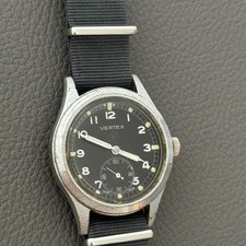 VERTEX Dirty Dozen Manual Winding Silver Men's Watch Working used