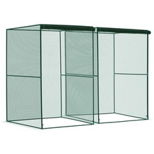 Outsunny Set of 2 Fruit Cage, 1.2 x 1.2 x 1.8m, Dark Green