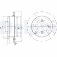 BRAKE DISC DELPHI BG3400 REAR