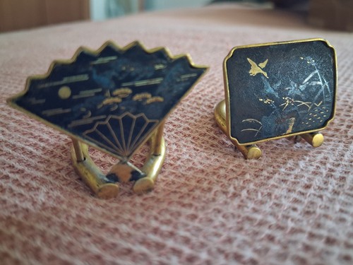 Two vintage 1940s shakudo - two,