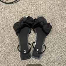 Zara Satin Bow Flat 40 Unworn