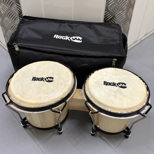 Rockjam wood metal bongo - &,