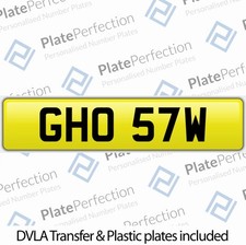 GHO 57W GHOST CHERISHED PRIVATE NUMBER PLATE DVLA REG