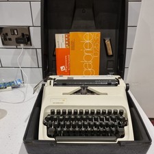 Vintage Adler Gabriele 25 Portable Typewriter with Carry Case 1970’s