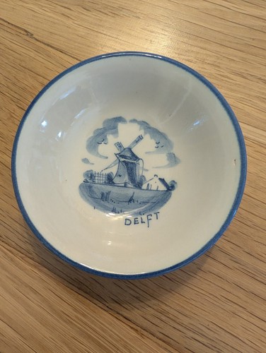 Delft blue windmill - blue, mini