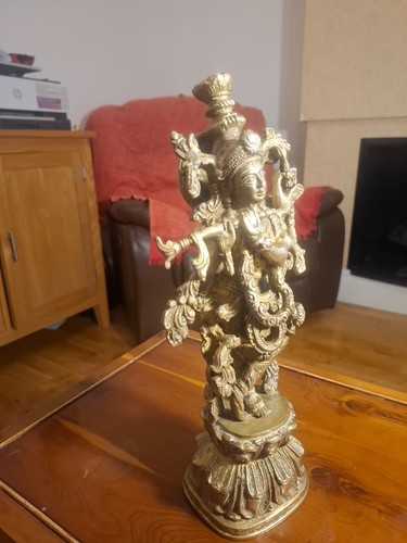 Vintage indian brass krishna - vintage,
