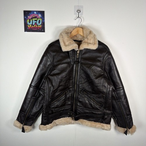 Real leather shearling aviator - leather,