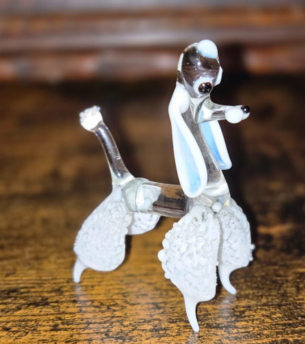 Vintage murano french poodle - french,