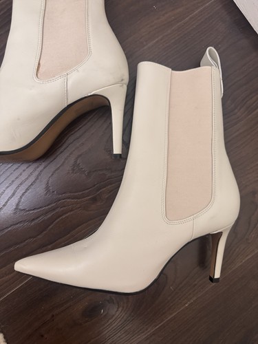 Jigsaw white heeled boot size - white, boot,