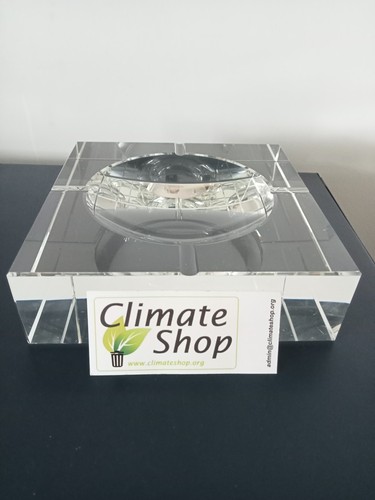 Vintage heavy square - , glass