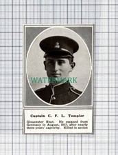C5236) Captain C F L Templer Gloucester Regiment - 1918 SMALL Clip