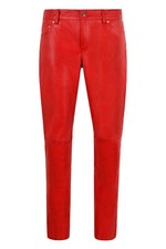 Women's Real Leather Pant Red